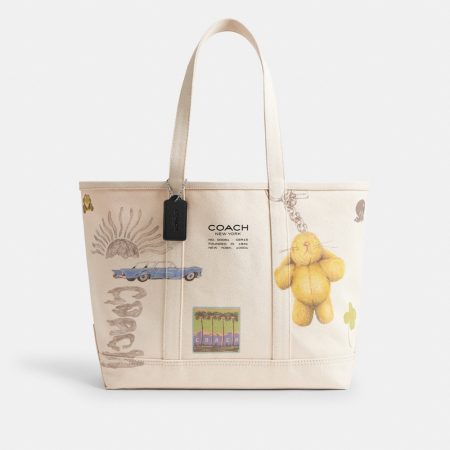 Coach Utility Tote With Sketch Print - Preorder — Natural Multi
