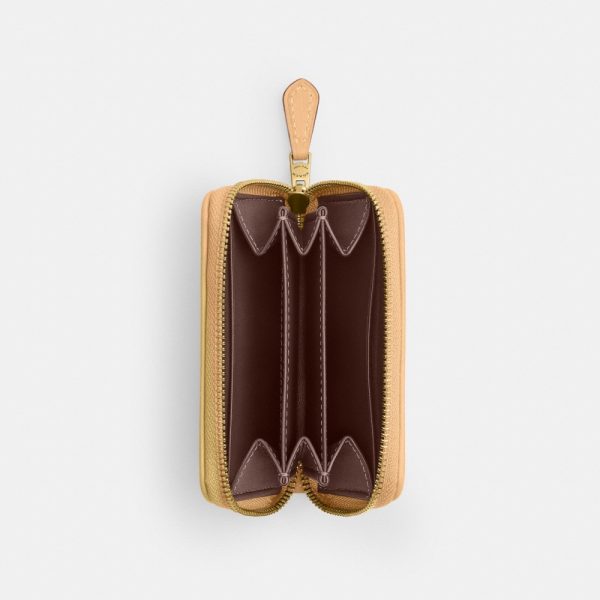 Coach Essential Small Zip Around Card Case In Signature Jacquard - Preorder