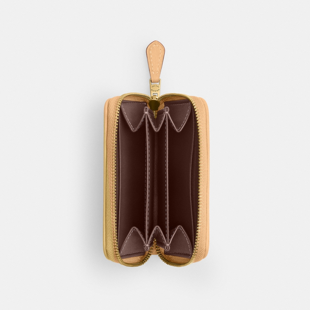 Coach Essential Small Zip Around Card Case In Signature Jacquard - Preorder