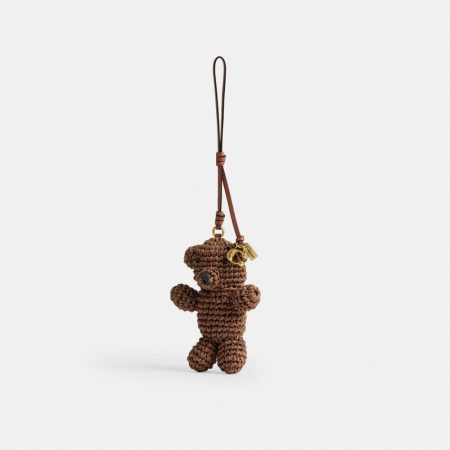 Coach Outlet Bear Bag Charm - Preorder — Brass/Multi
