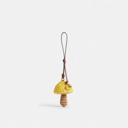 Coach Outlet Mushroom Bag Charm - Preorder — Brass/Multi