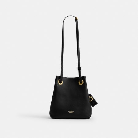 Coach Outlet Jade Drawstring Bag - Preorder — Brass/Black