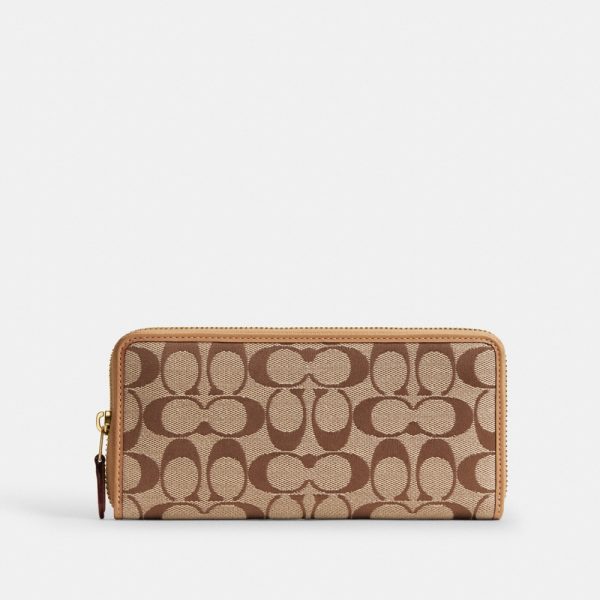 Coach Essential Slim Accordion Zip Wallet In Signature Jacquard - Preorder
