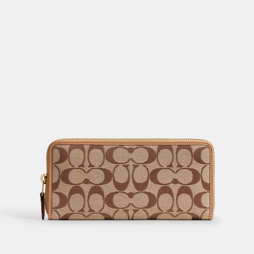 Coach Essential Slim Accordion Zip Wallet In Signature Jacquard - Preorder