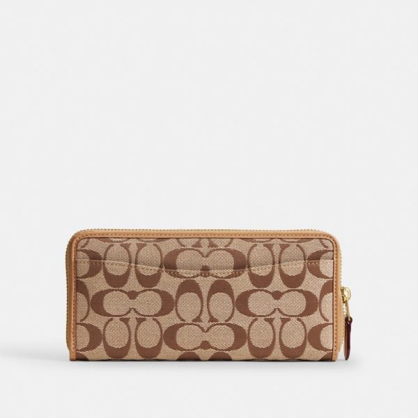 Coach Essential Slim Accordion Zip Wallet In Signature Jacquard - Preorder
