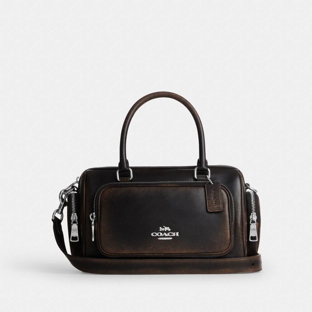 Coach Outlet Rowan Satchel Bag With Pockets In Loved Leather - Preorder