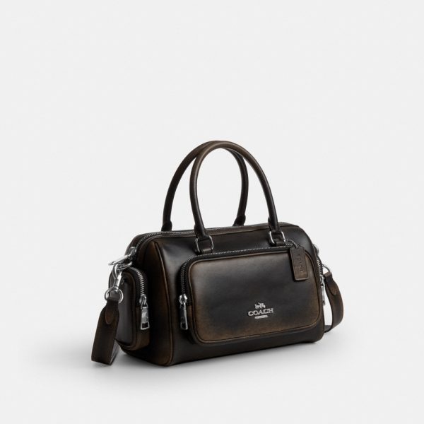 Coach Outlet Rowan Satchel Bag With Pockets In Loved Leather - Preorder