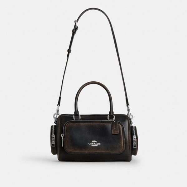 Coach Outlet Rowan Satchel Bag With Pockets In Loved Leather - Preorder