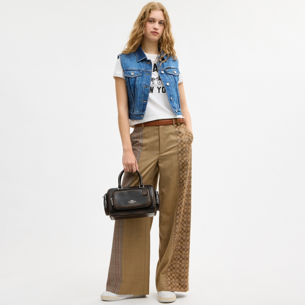 Coach Outlet Rowan Satchel Bag With Pockets In Loved Leather - Preorder