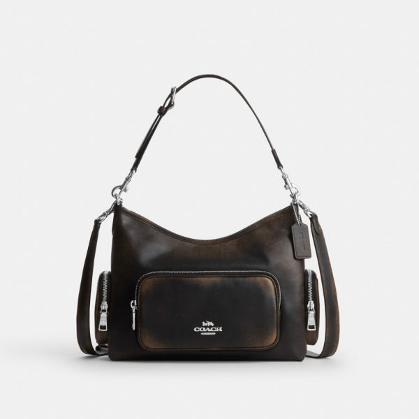 Coach Outlet Laurel Shoulder Bag With Pockets In Loved Leather - Preorder