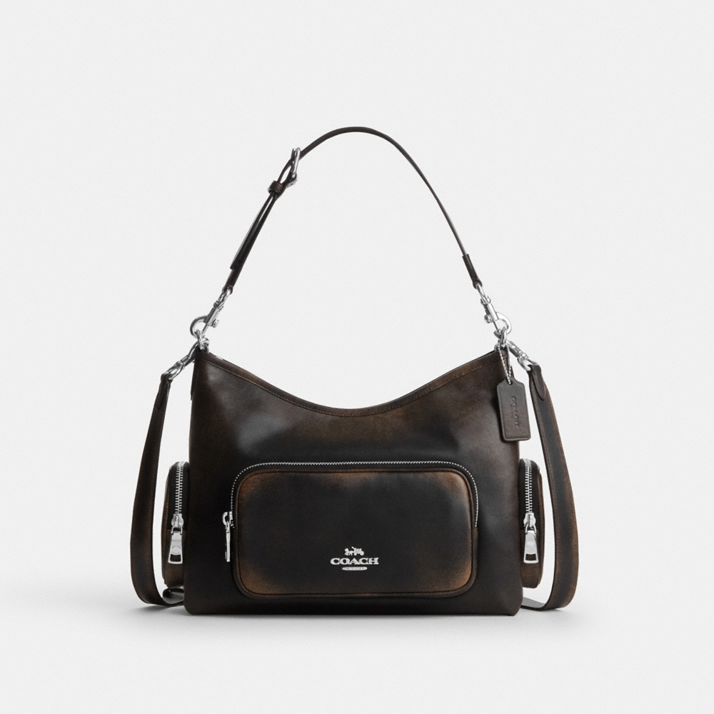 Coach Outlet Laurel Shoulder Bag With Pockets In Loved Leather - Preorder