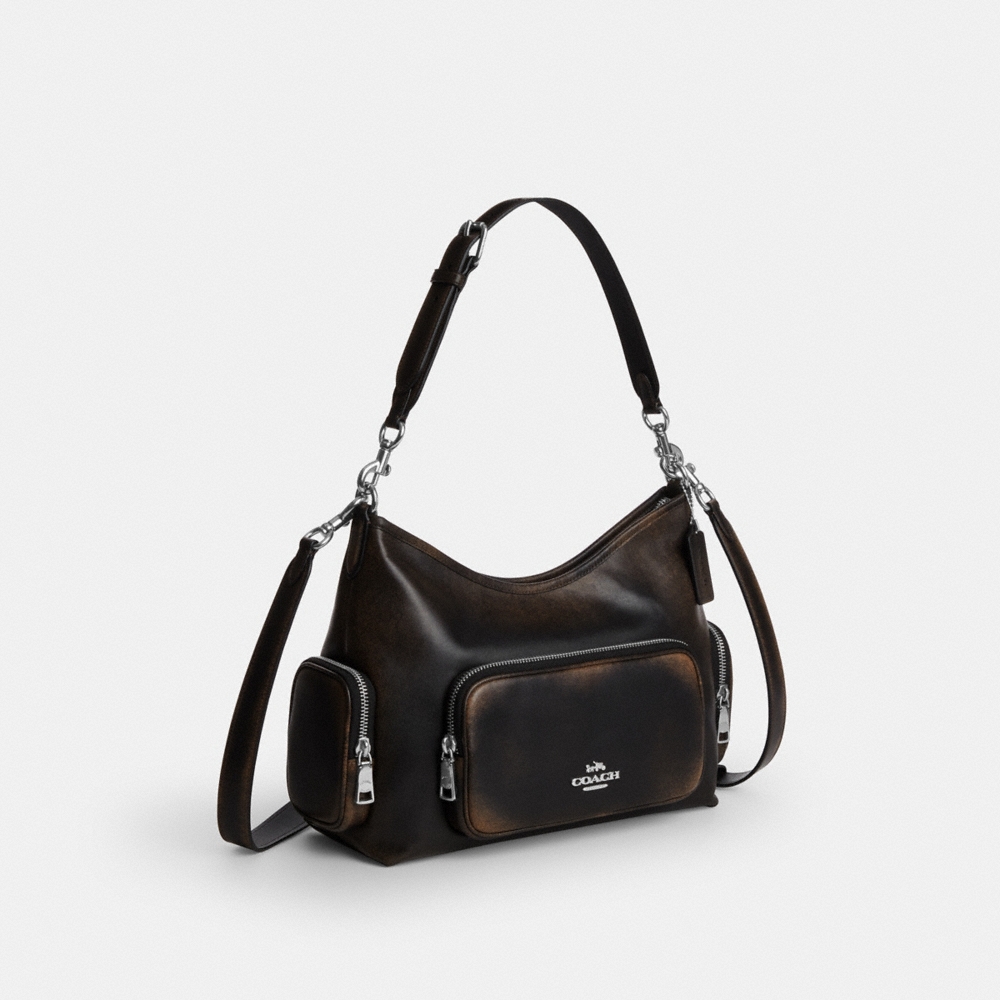 Coach Outlet Laurel Shoulder Bag With Pockets In Loved Leather - Preorder