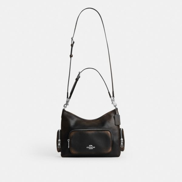 Coach Outlet Laurel Shoulder Bag With Pockets In Loved Leather - Preorder