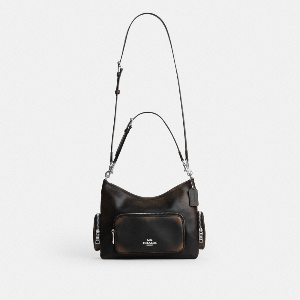 Coach Outlet Laurel Shoulder Bag With Pockets In Loved Leather - Preorder