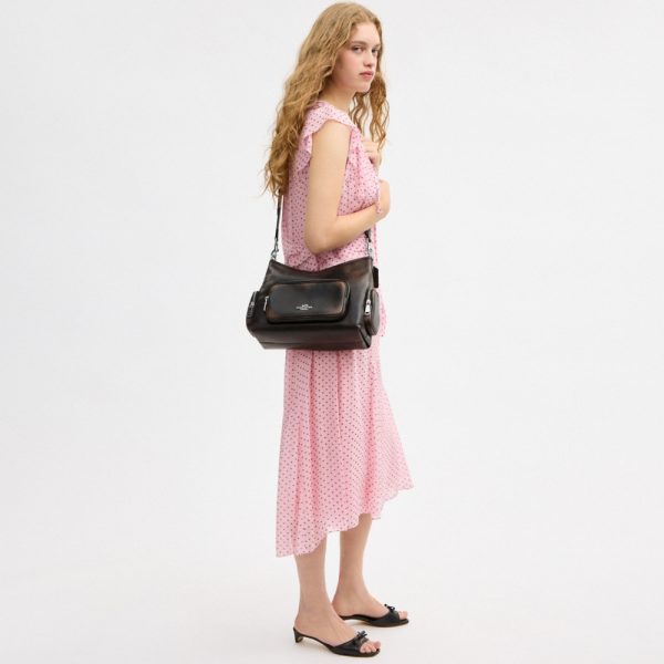 Coach Outlet Laurel Shoulder Bag With Pockets In Loved Leather - Preorder