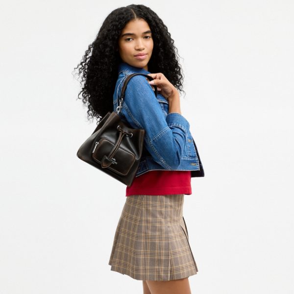 Coach Outlet Rowan Bucket Bag With Pocket In Loved Leather - Preorder