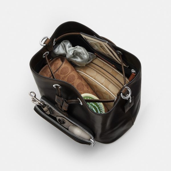 Coach Outlet Rowan Bucket Bag With Pocket In Loved Leather - Preorder