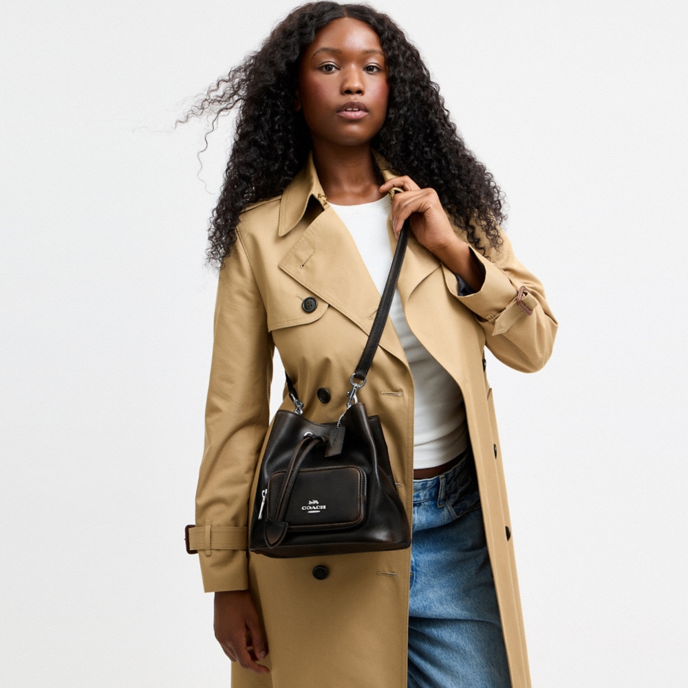 Coach Outlet Rowan Bucket Bag With Pocket In Loved Leather - Preorder