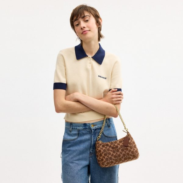 Coach Outlet Teri Shoulder Bag In Signature Beaded Satin - Preorder