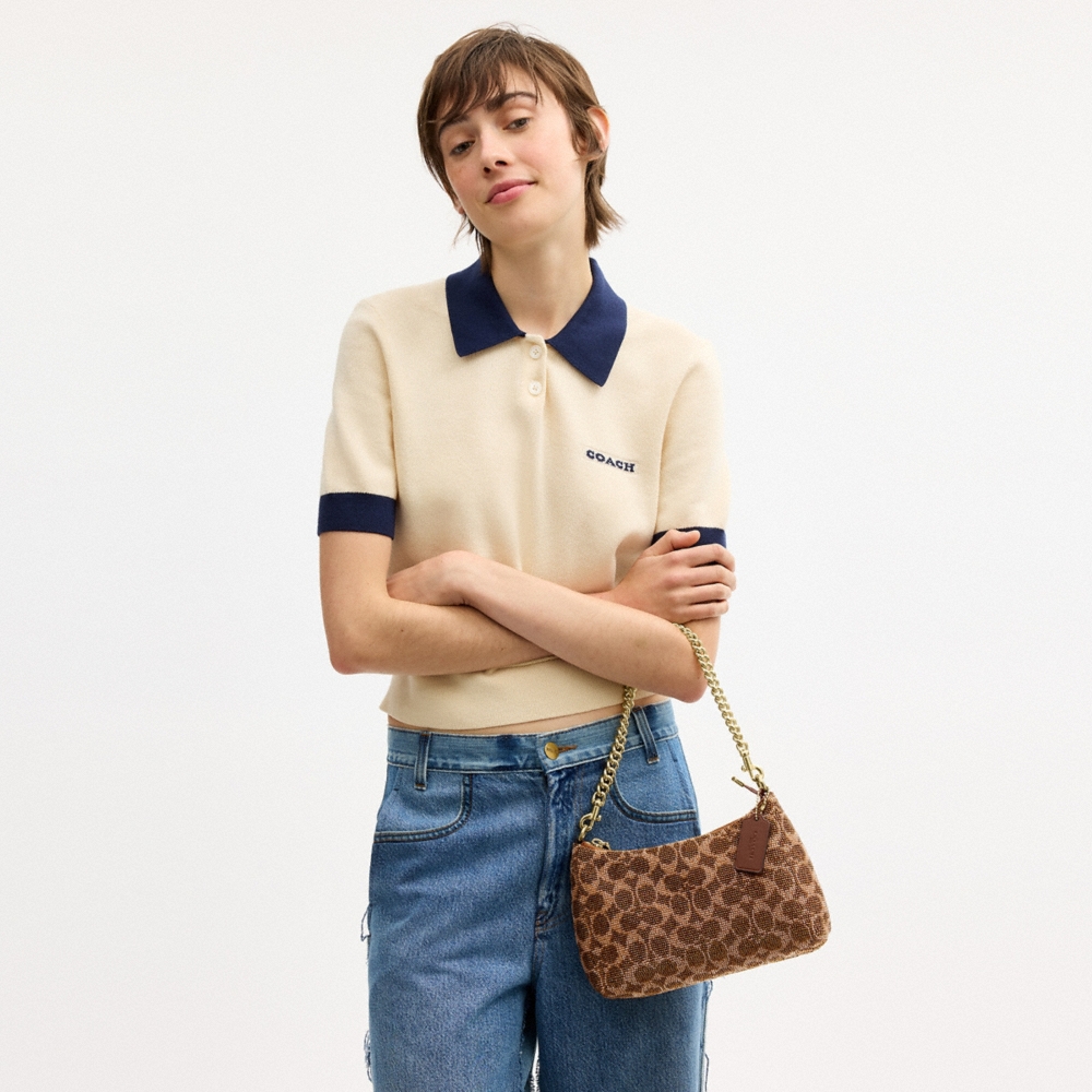 Coach Outlet Teri Shoulder Bag In Signature Beaded Satin - Preorder