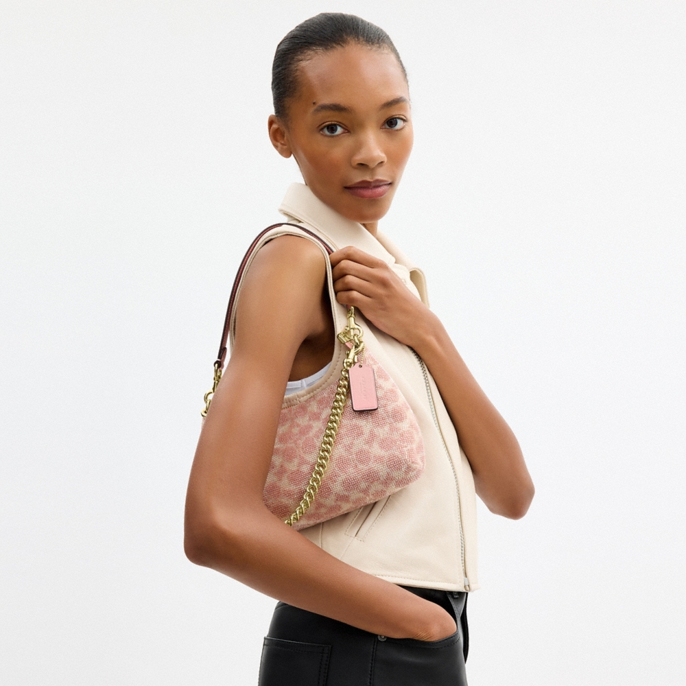 Coach Outlet Teri Shoulder Bag In Signature Beaded Satin - Preorder