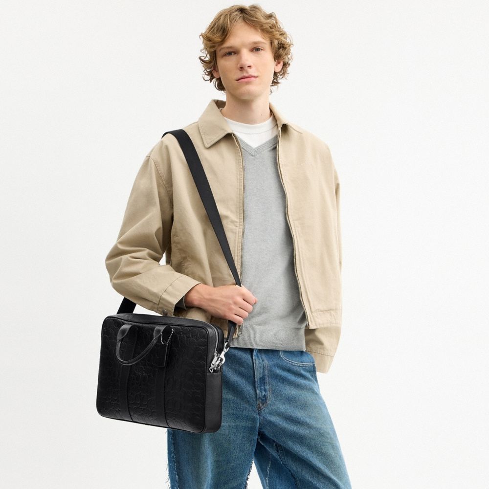 Coach Outlet Austin Brief In Signature Leather - Preorder