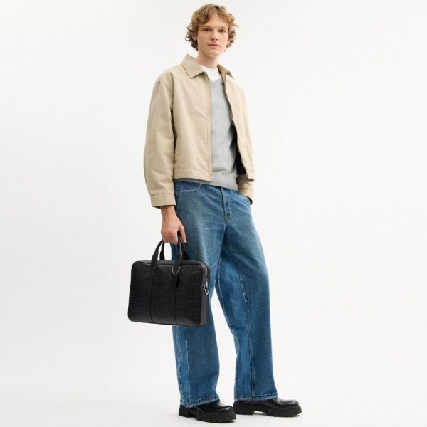 Coach Outlet Austin Brief In Signature Leather - Preorder