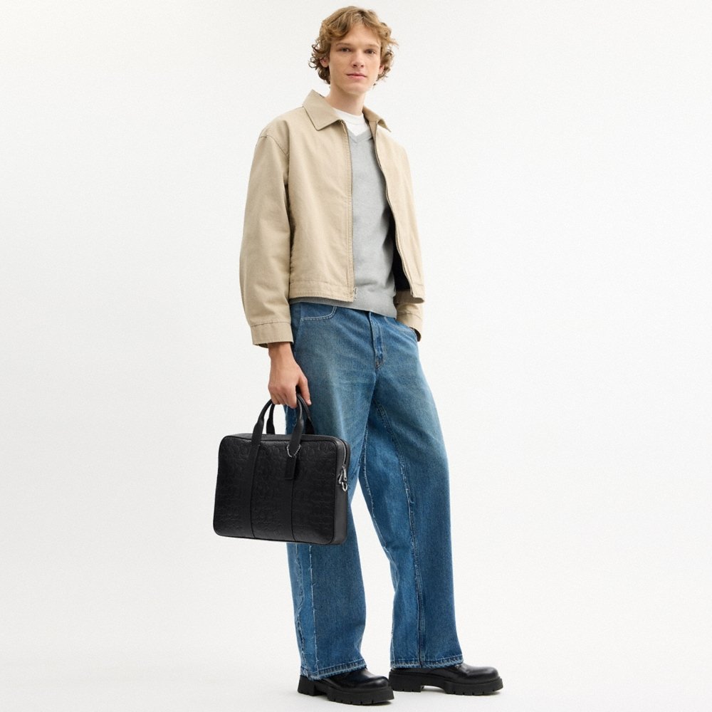 Coach Outlet Austin Brief In Signature Leather - Preorder