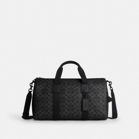 Coach Outlet Explorer Duffle Bag 45 In Signature Canvas - Preorder — Matte Black/Black Signature