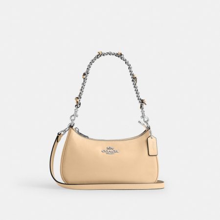 Coach Outlet Teri Shoulder Bag With Bows - Preorder — Silver/Light Sand