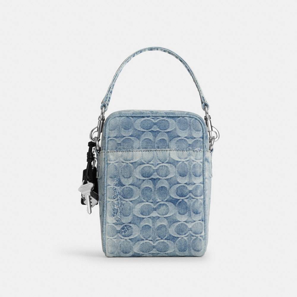 Coach Outlet Tristan Crossbody Bag 14 In Loved Signature Denim With Charms - Preorder