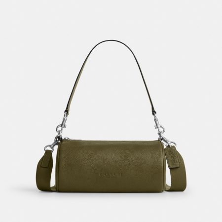 Coach Outlet Andre Barrel Bag 24 - Preorder — Silver/Olive