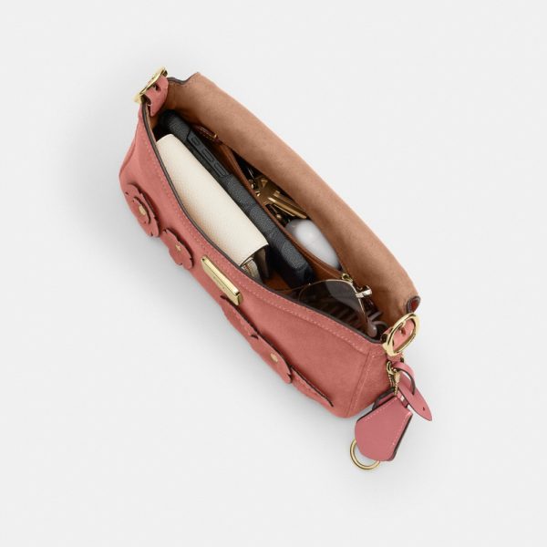 Coach Outlet Etta Small Flap Shoulder Bag With Floral Applique - Preorder