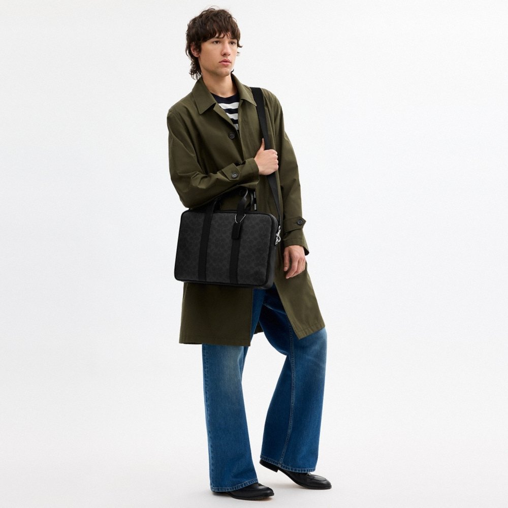 Coach Outlet Austin Brief In Signature Canvas - Preorder