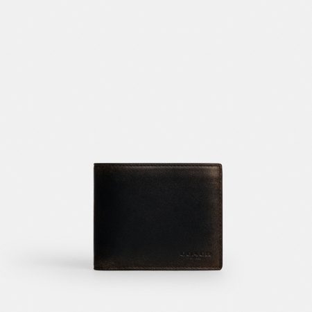 Coach Outlet 3-In-1 Wallet In Loved Leather - Preorder — Black Brown
