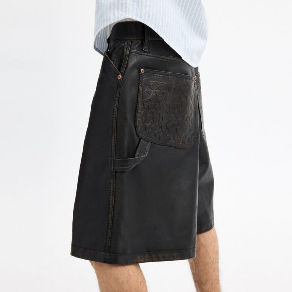 Coach Outlet Coach | Brain Dead Loved Leather Shorts - Preorder