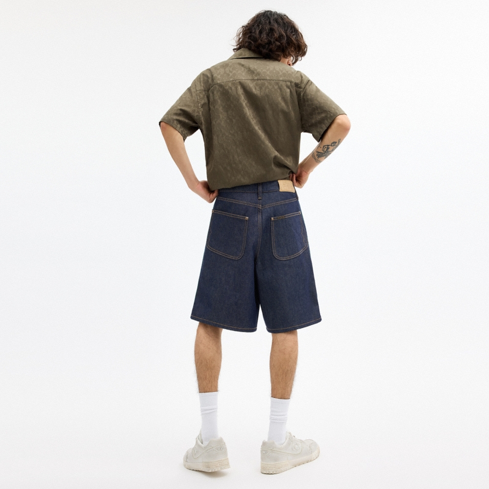Coach Outlet Coach | Brain Dead Denim Shorts In Recycled Cotton - Preorder