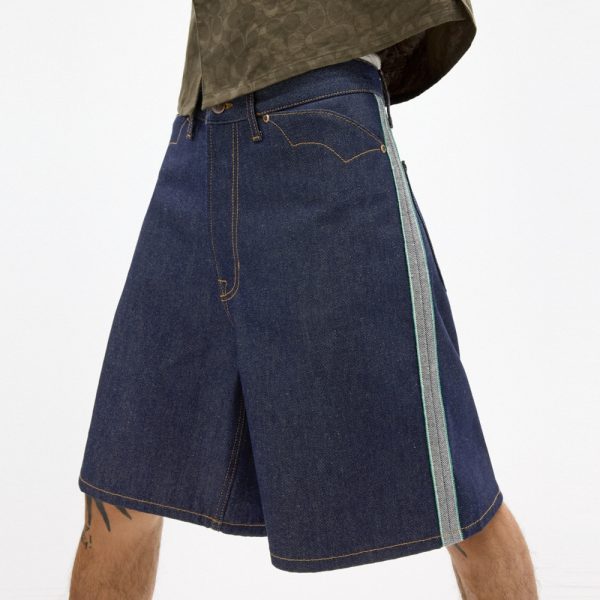 Coach Outlet Coach | Brain Dead Denim Shorts In Recycled Cotton - Preorder