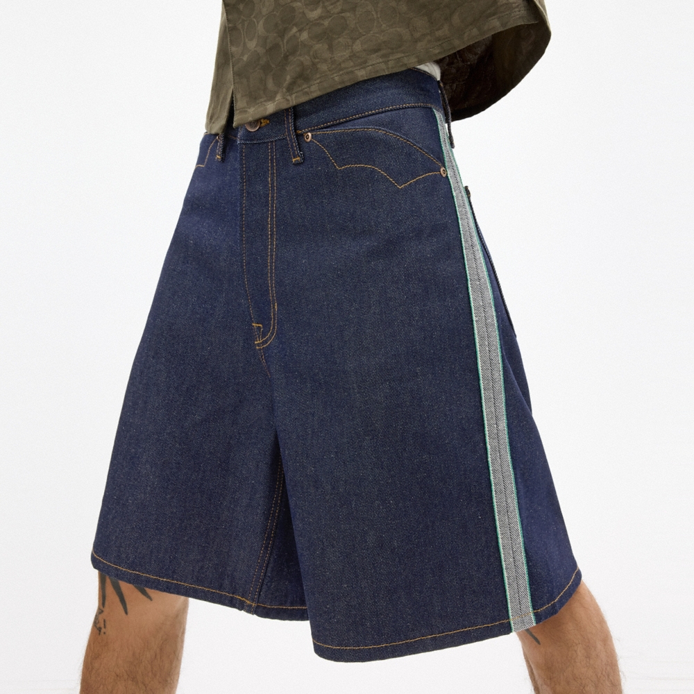Coach Outlet Coach | Brain Dead Denim Shorts In Recycled Cotton - Preorder