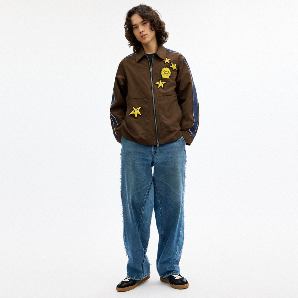Coach Outlet Coach | Brain Dead Nylon Racer Jacket In Recycled Polyamide - Preorder