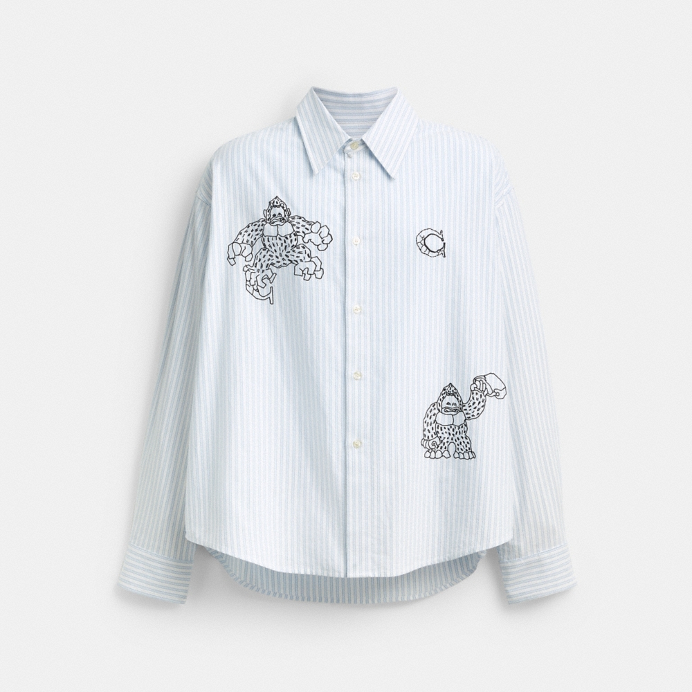Coach Outlet Coach | Brain Dead Signature Long Sleeve Button Up Shirt - Preorder