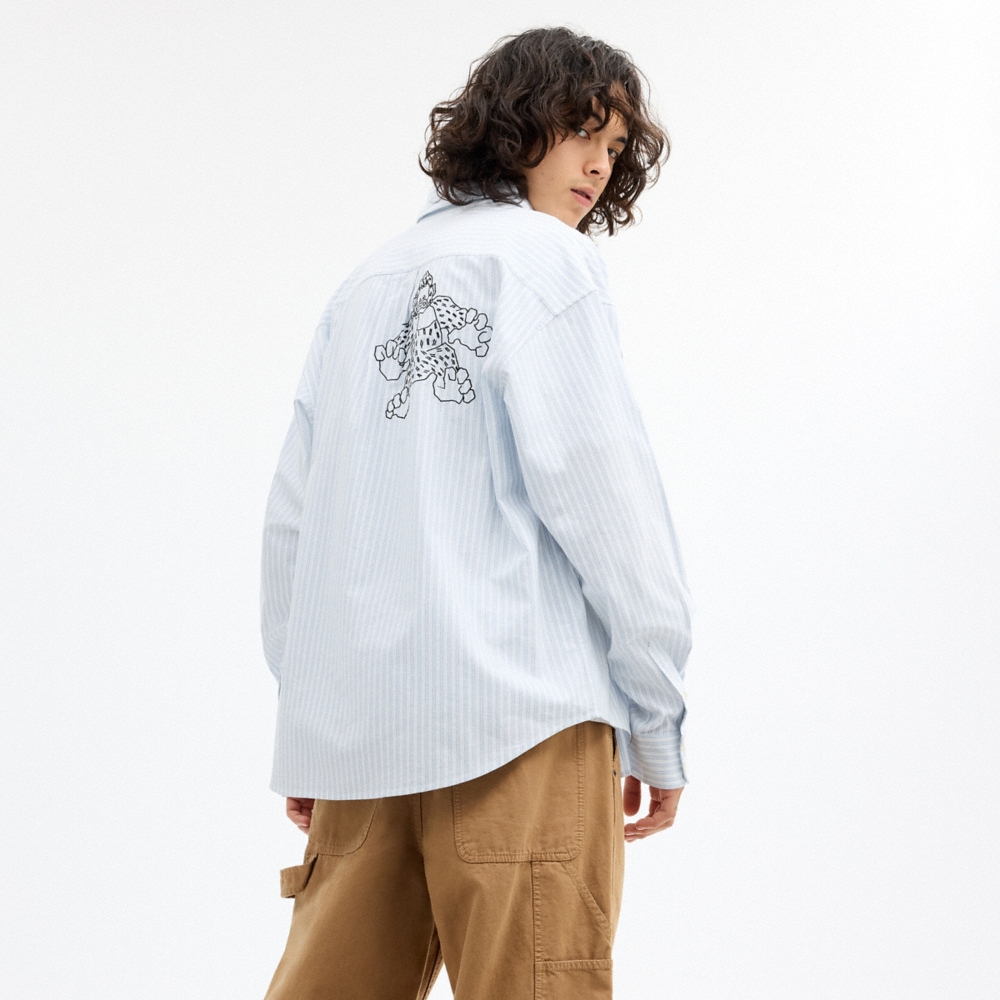 Coach Outlet Coach | Brain Dead Signature Long Sleeve Button Up Shirt - Preorder