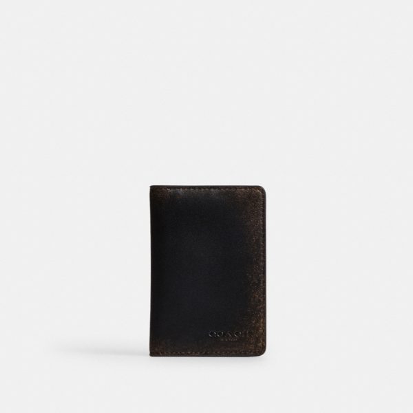 Coach Outlet Id Card Wallet In Loved Leather - Preorder