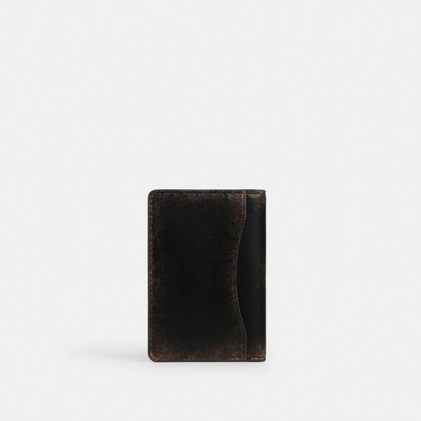 Coach Outlet Id Card Wallet In Loved Leather - Preorder