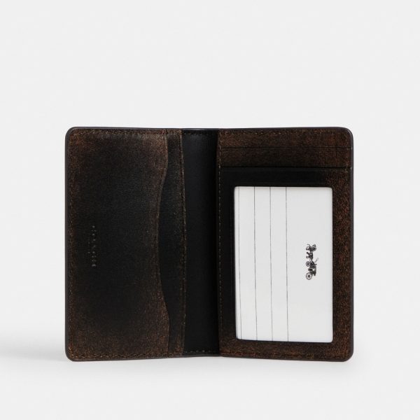 Coach Outlet Id Card Wallet In Loved Leather - Preorder