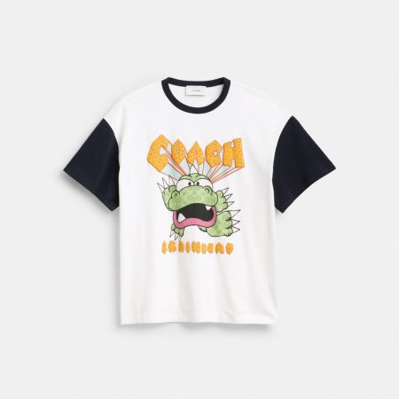 Coach Outlet Coach | Brain Dead Zilly Dino T-Shirt - Preorder — White