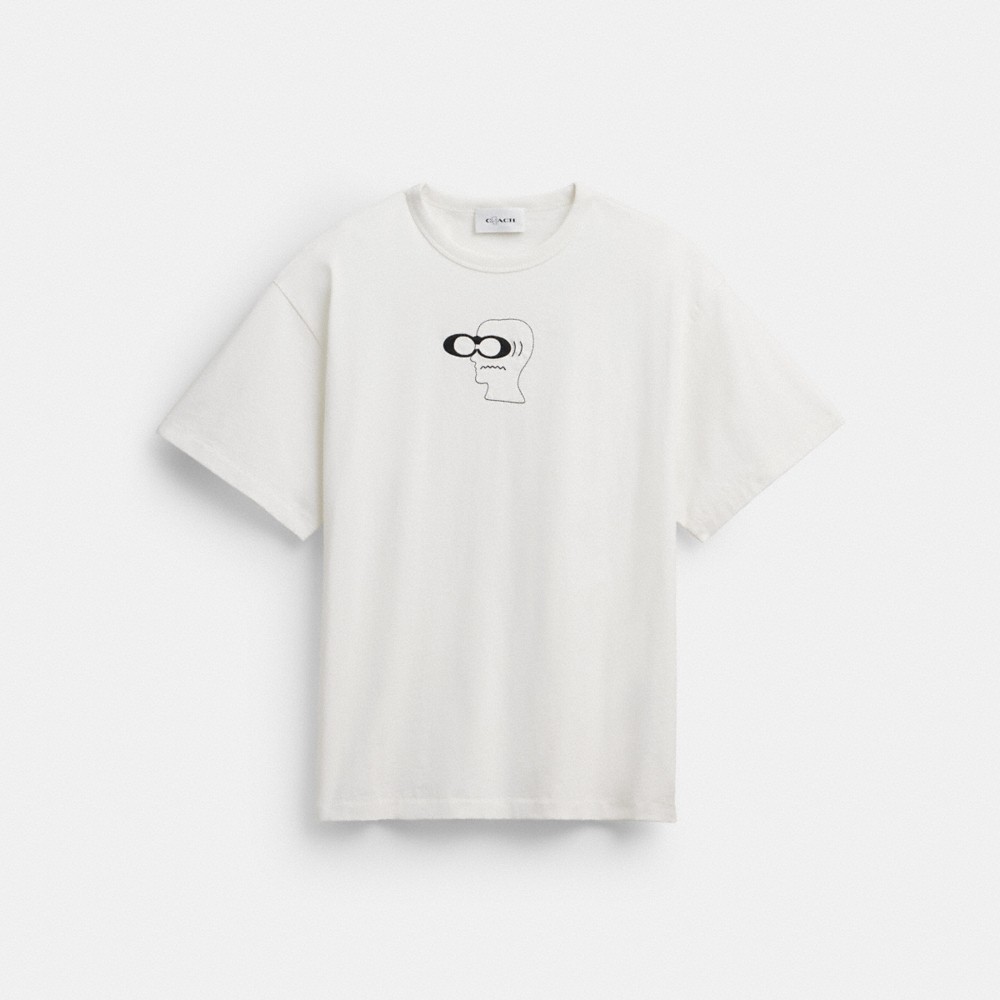 Coach Outlet Coach | Brain Dead Head T-Shirt In Organic Cotton - Preorder