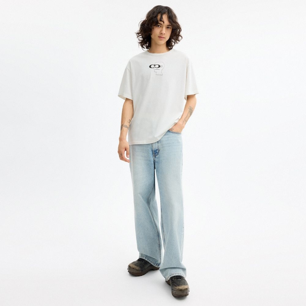 Coach Outlet Coach | Brain Dead Head T-Shirt In Organic Cotton - Preorder