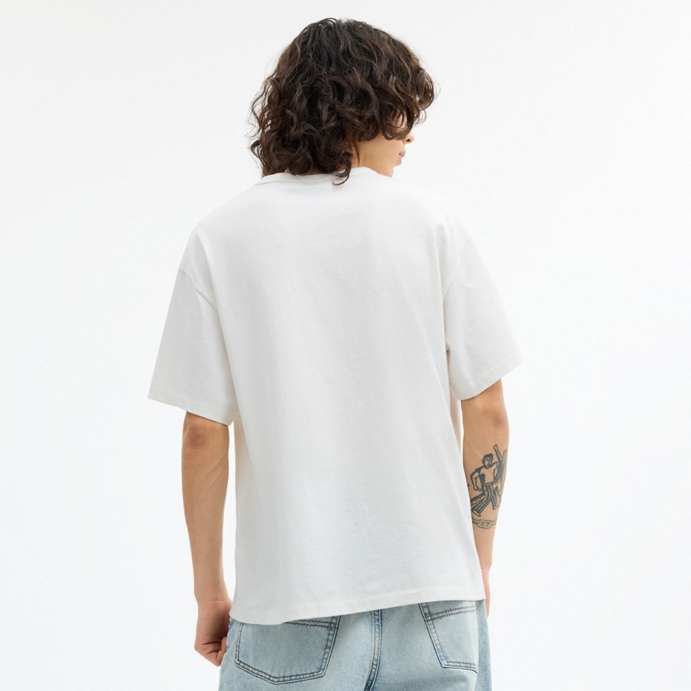 Coach Outlet Coach | Brain Dead Head T-Shirt In Organic Cotton - Preorder