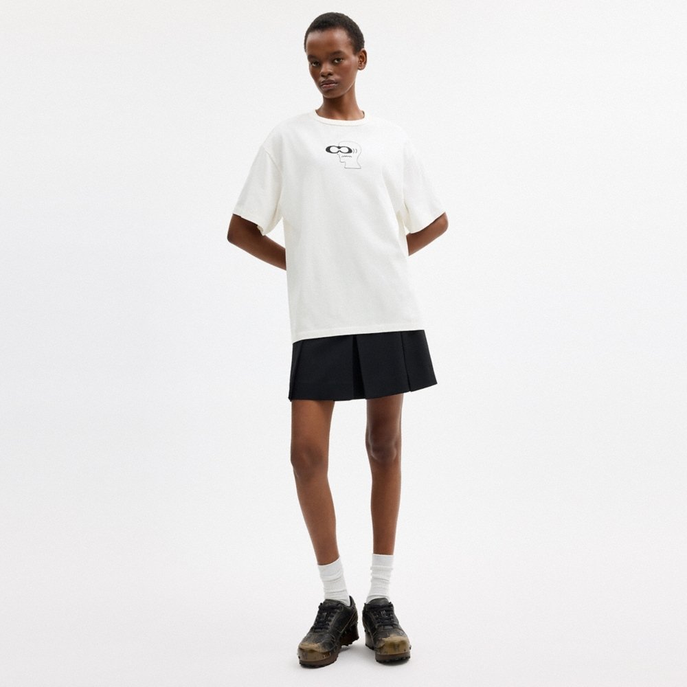Coach Outlet Coach | Brain Dead Head T-Shirt In Organic Cotton - Preorder